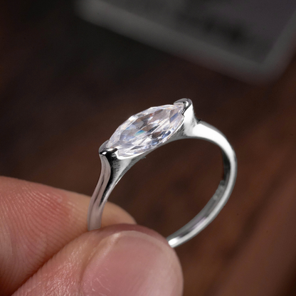 ジルコン付きエンジェルリング  - S925 - N400041