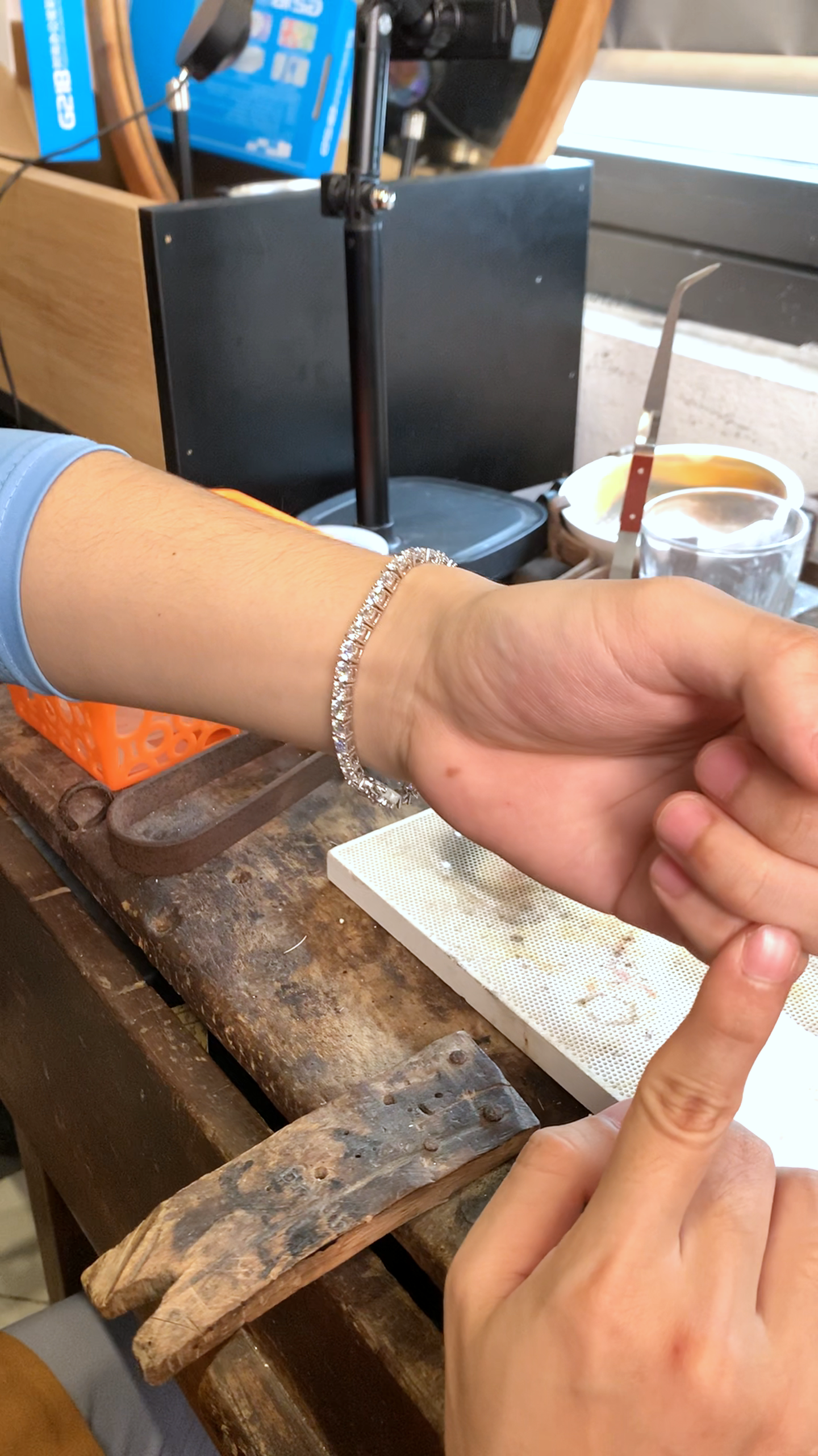 テニスブレスレット - モアサナイト - L100944