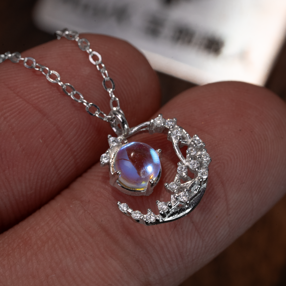 ムーンストーンネックレス - S925 - D400413