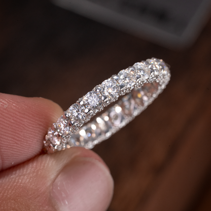 透明なモアッサナイトのリング - S925 - NM101