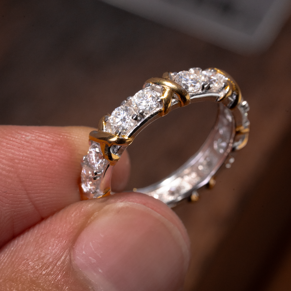 XOモアサナイト付きエターナルラブリング - S925 -N102221