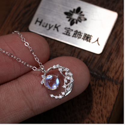 ムーンストーンネックレス - S925 - D400413