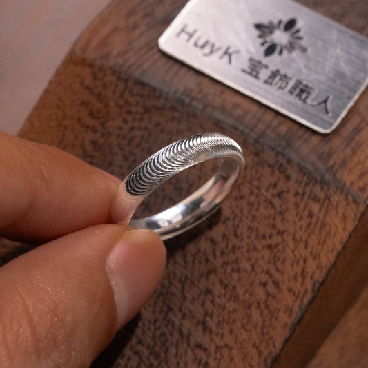 猫目模様のリング- s925 - N300999