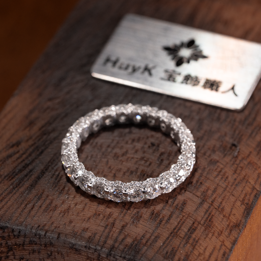 透明なモアッサナイトのリング - S925 - NM101