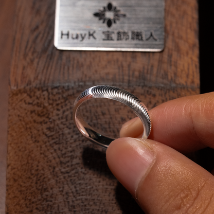 猫目模様のリング- s925 - N300999