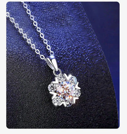 雪結晶ネックレス - s925 - D400535