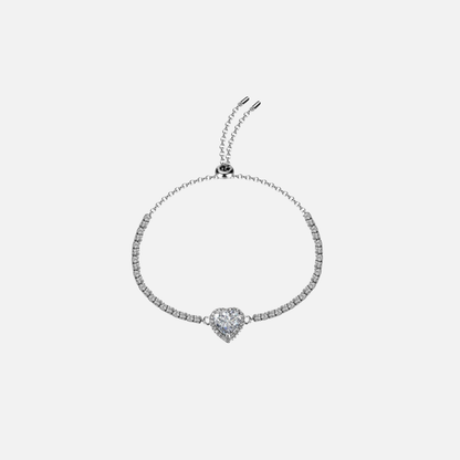 ハートブレスレット- CZ - L610001