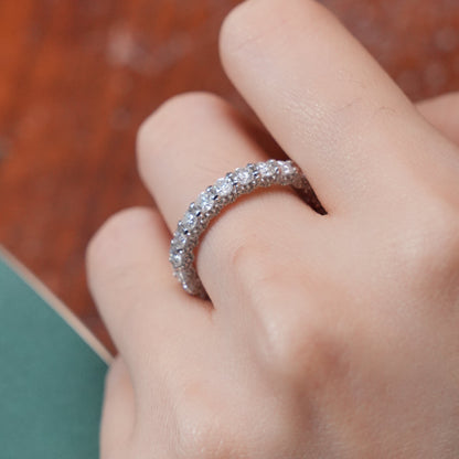 透明なモアッサナイトのリング - S925 - NM101