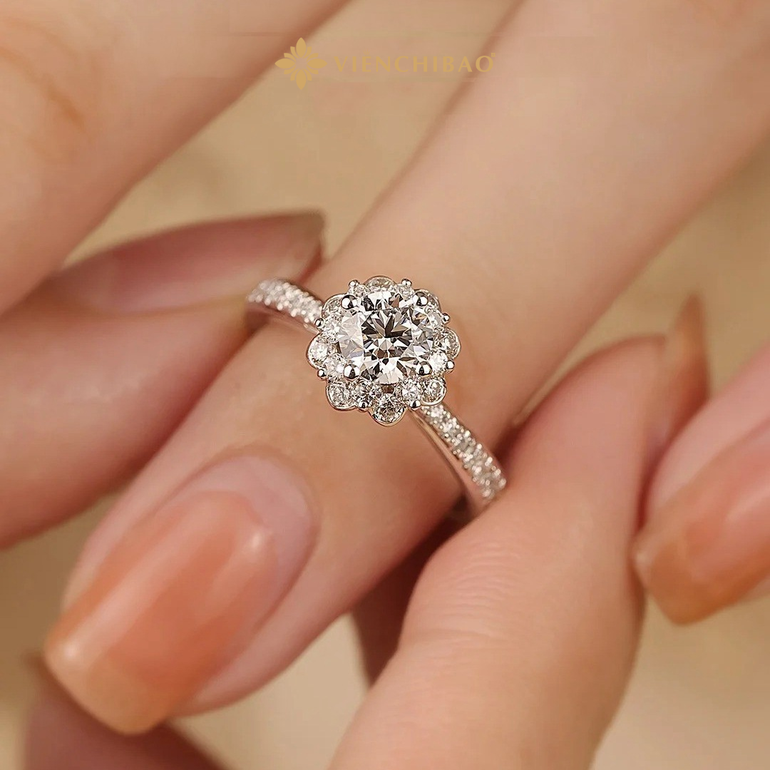 モアサナイトダイヤモンド フラワ - s925 -  N000968