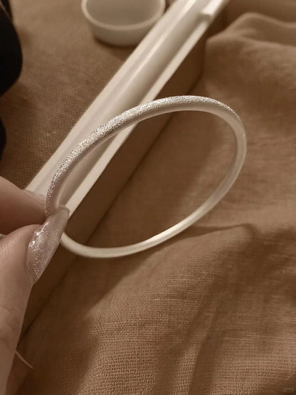 マットシルバーのブレスレット - s999 - L000108