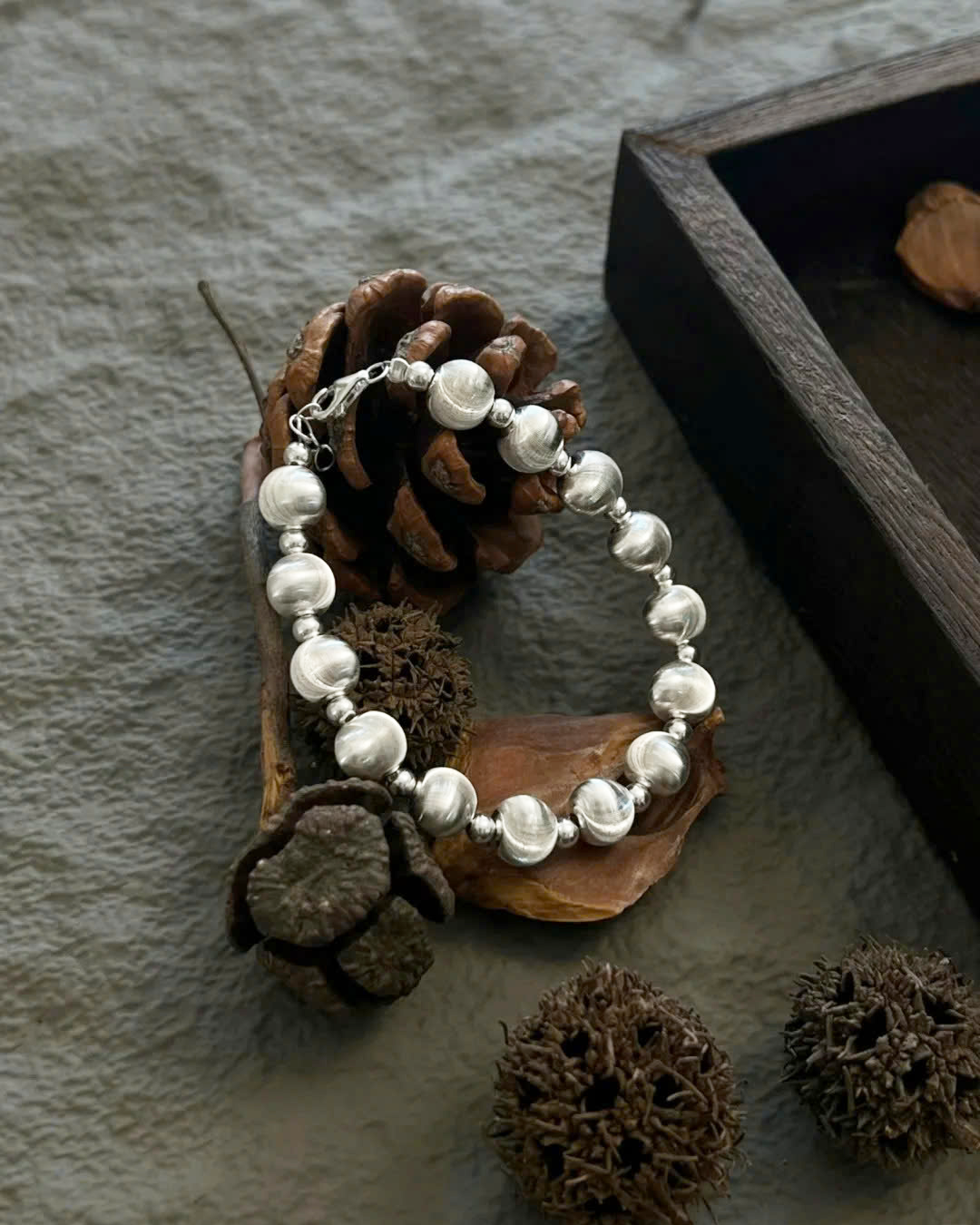 キャッツアイビーズブレスレット - アゲート -  L001274